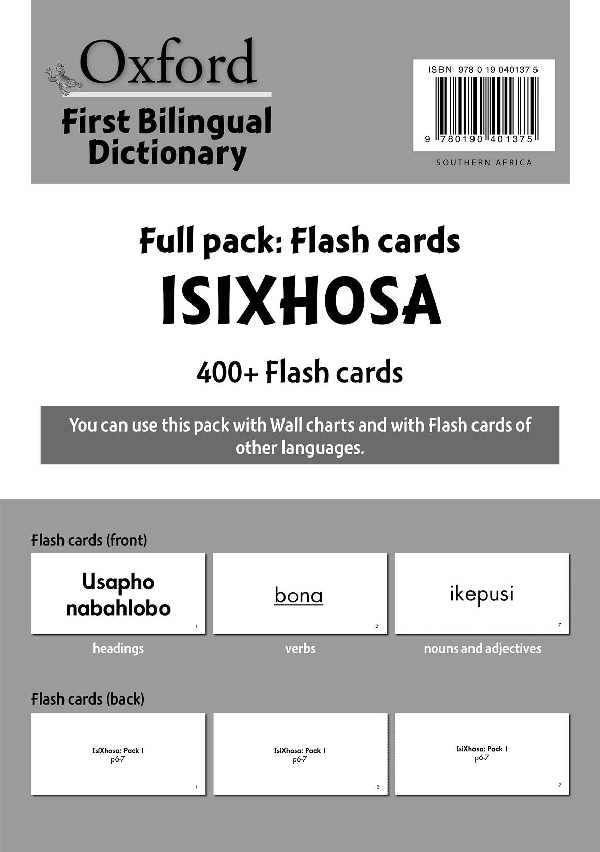 Oxford FiReading Scheme t Bilingualing Dict all caReadeReading Scheme isiXhosa ISBN/SKU: 9780190401375