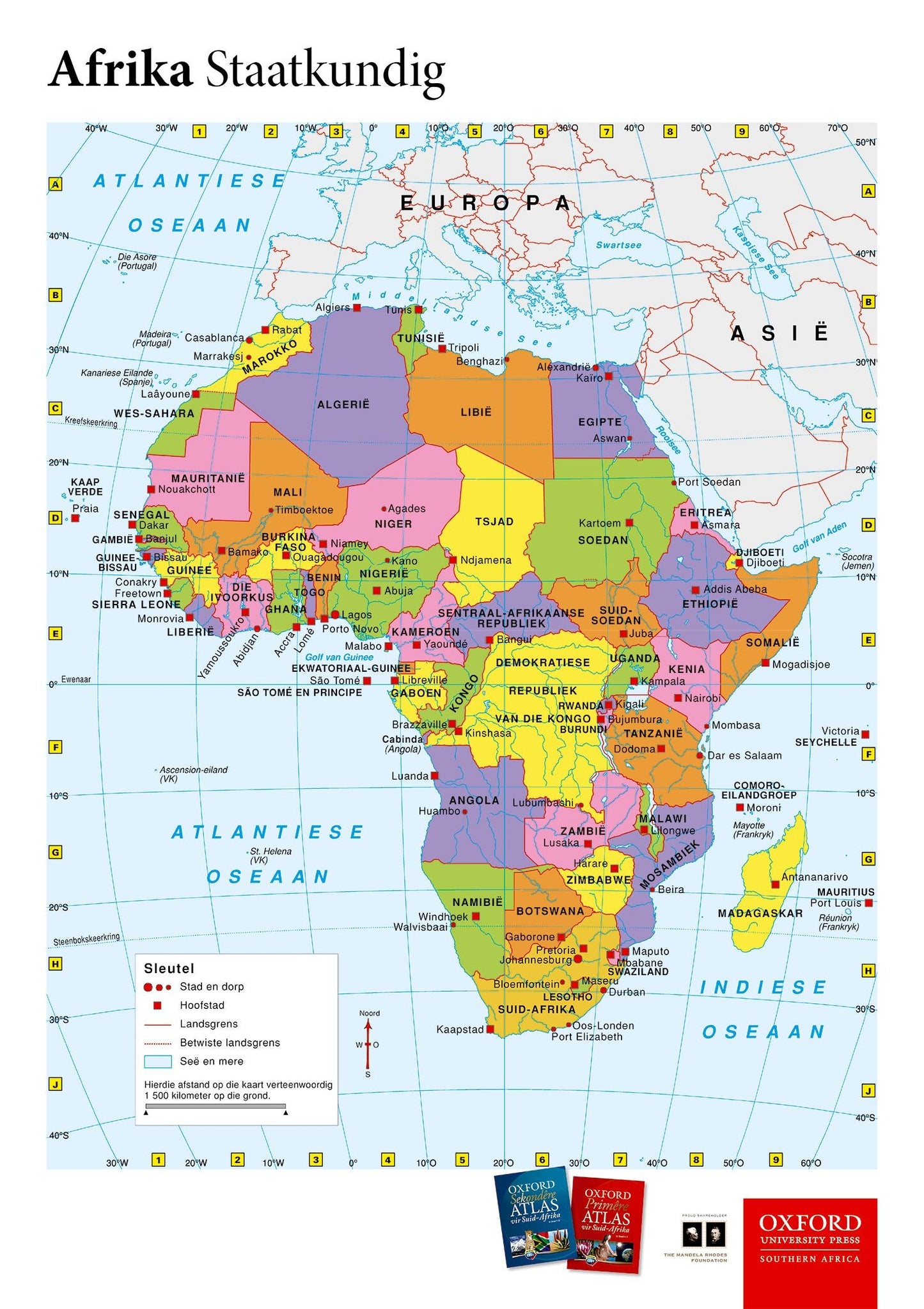 Oxford Reader Wall Map: Afrikaansika Polities ISBN/SKU: 9780190407940