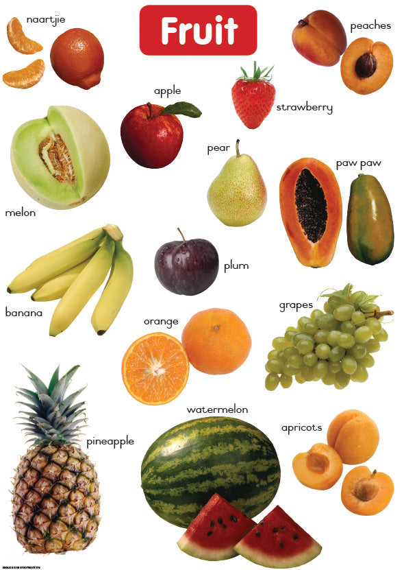 Chart: Shuters Hand In Hand Gr R: Fruit A2 ISBN/SKU: 9780796075178