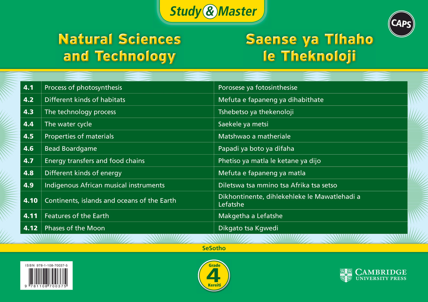 Study & Master Saense le Thekenoloji Kereiti 4 (poster pack - 12 posters in carry case) ISBN/SKU: 9781108700375