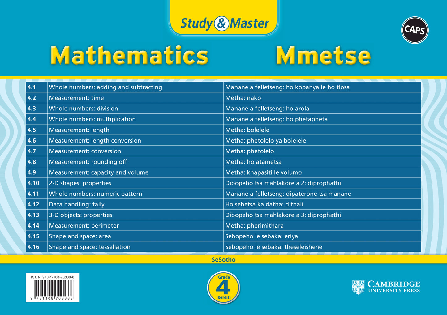Study & Master Mmetse Kereiti 4 (revision card pack in sleeve) ISBN/SKU: 9781108703888