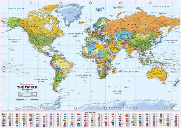 Chart: Maps: World Map Political A0 ISBN/SKU: 9781920004316