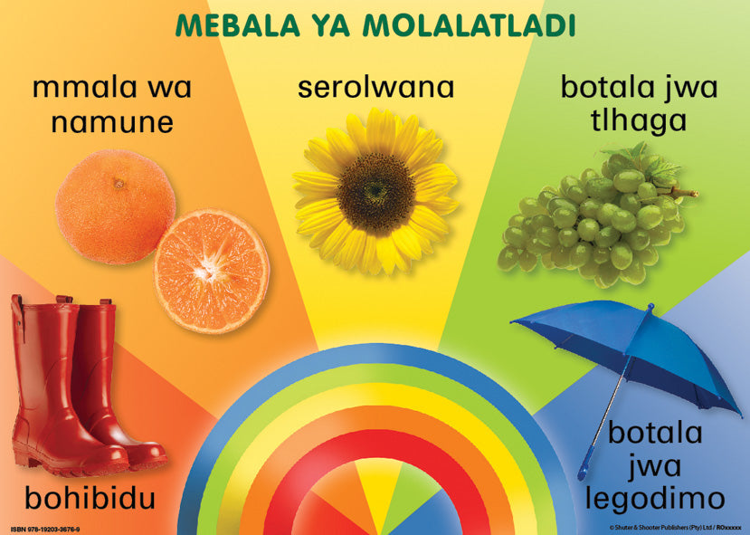 Chart: Junior Setswana Rainbow Colours A2 ISBN/SKU: 9781920336769