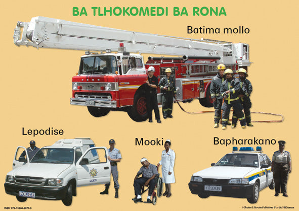 Chart: Junior Setswana People Who Protect Us A2 ISBN/SKU: 9781920336776