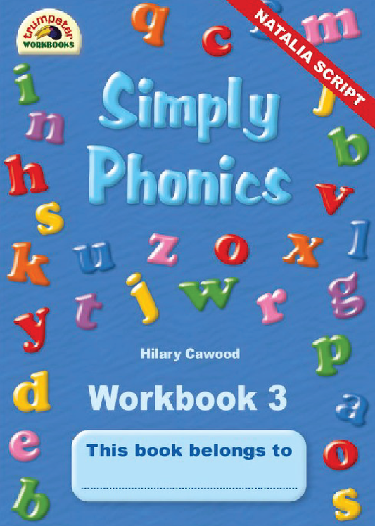 Simply Phonics - Workbook 3 (Natalia Script) ISBN/SKU: 9781920701017