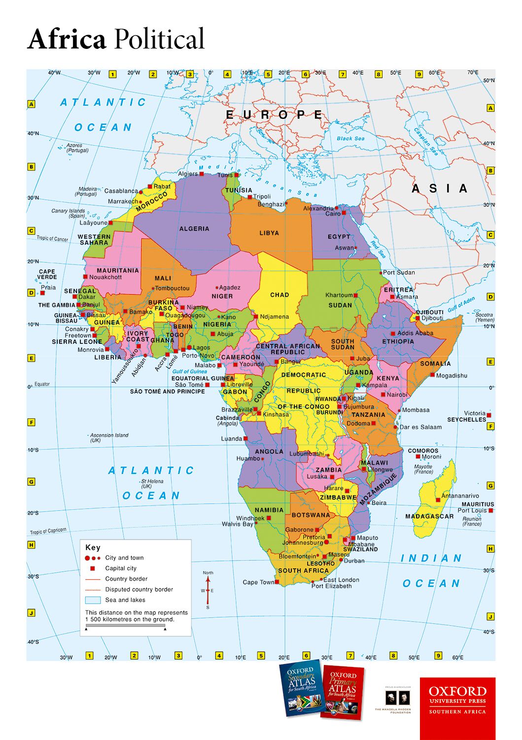 Oxford Wall Map: Africa Political ISBN/SKU: 9780190407452