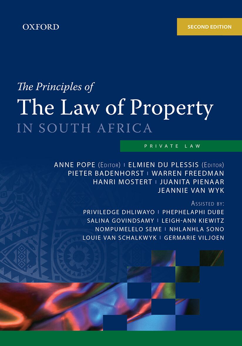 Principles of the Law of Property in South Africa 2e ISBN/SKU: ISBN/SKU: 9780190733001