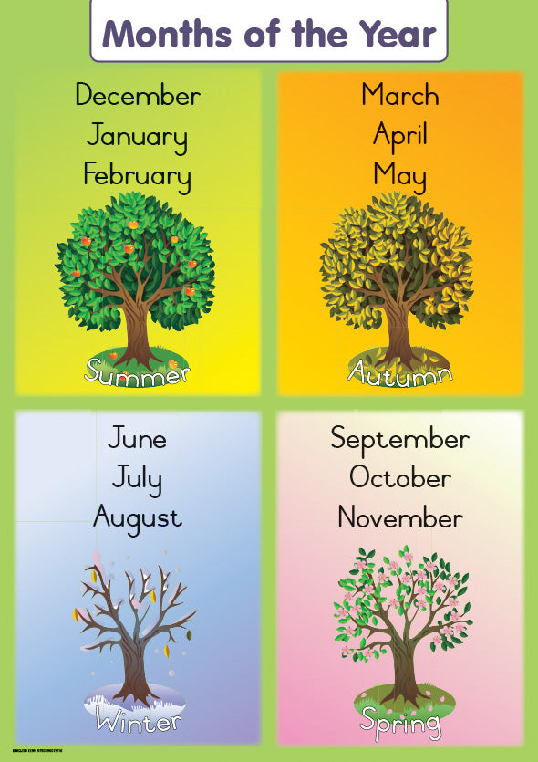 Chart: Shuters Hand In Hand Gr R Months Of The Year A2 ISBN/SKU: 9780796075116