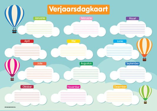 Chart: Shuters Hand In Hand Gr R Afrik: Verjaarsdagkaart A2 ISBN/SKU: 9780796077066