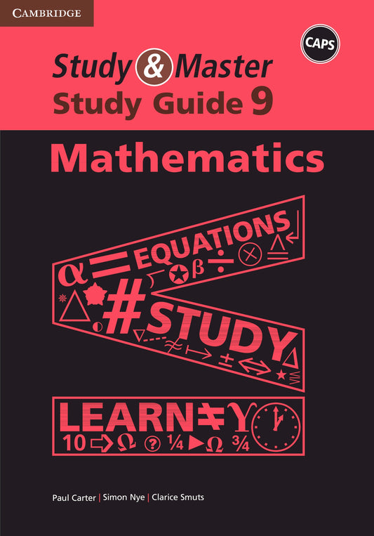 Study & Master Study Guide Mathematics Grade 9 ISBN/SKU: 9781107566040