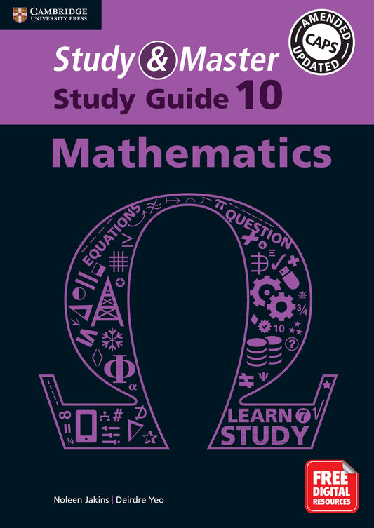 Study & Master Mathematics Study Guide Grade 10 ISBN/SKU: 9781108673105