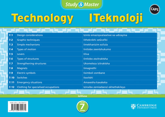 Study & Master Teknoloji Ibanga 7 (poster pack - 12 posters in carry case) ISBN/SKU: 9781108700474