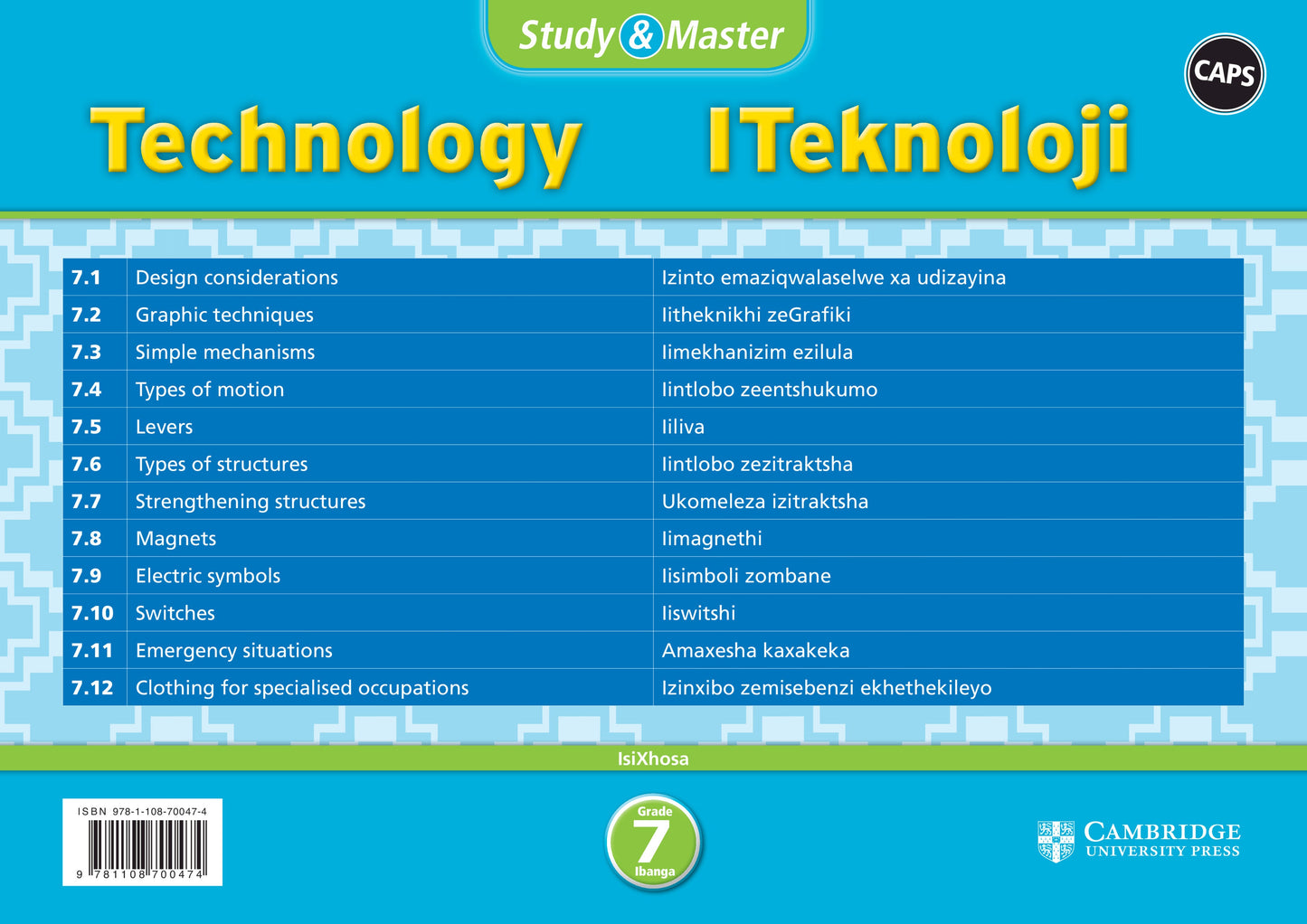 Study & Master Teknoloj Ibanga 7 (poster pack - 12 posters in carry case) ISBN/SKU: 9781108700474