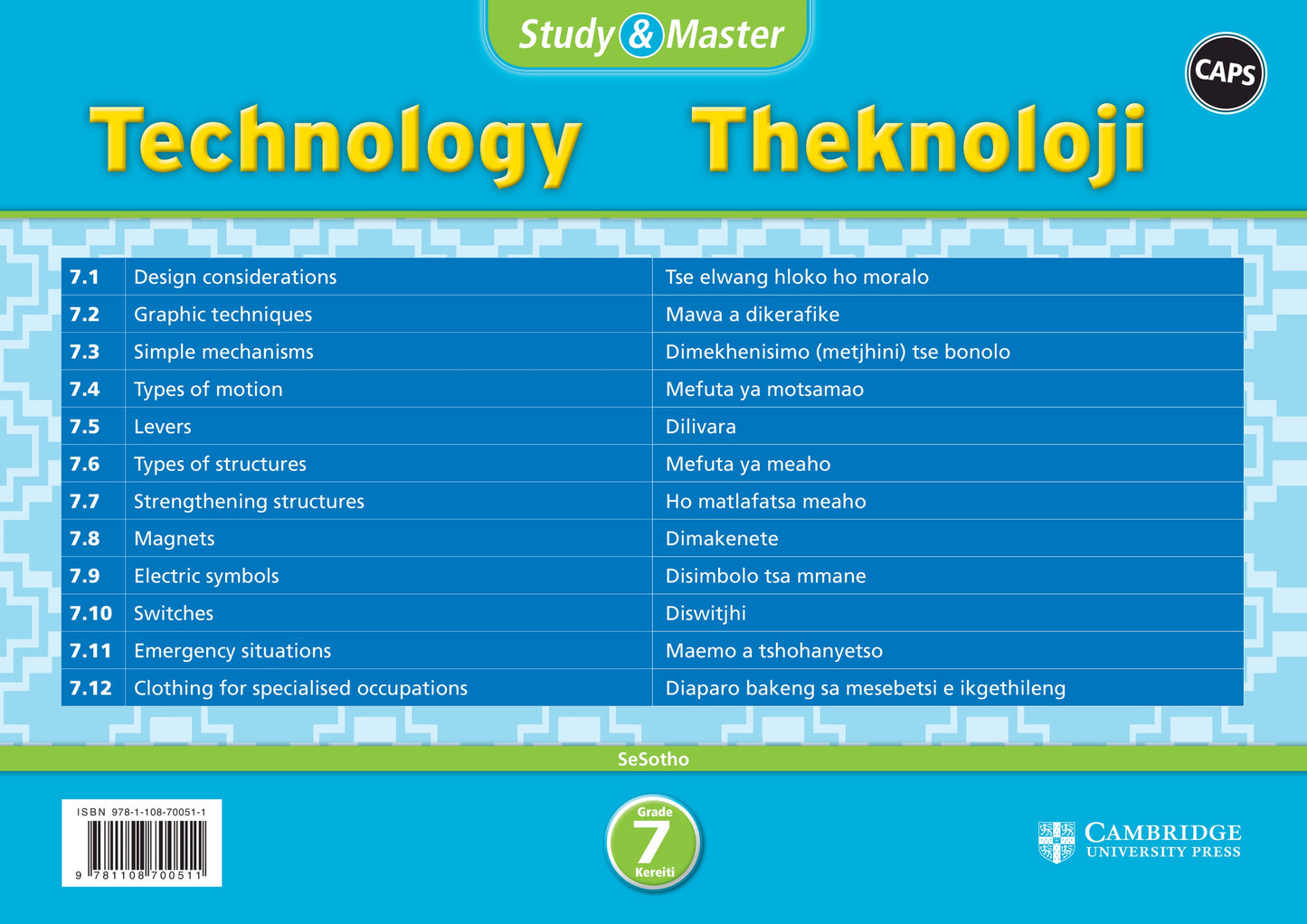 Study & Master Thekenoloji Kereiti 7 (poster pack - 12 posters in carry case) ISBN/SKU: 9781108700511
