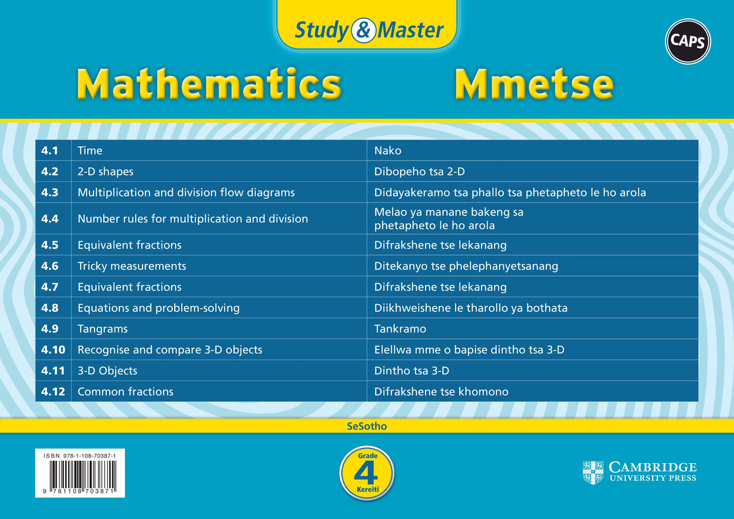 Study & Master Mmetse Kereiti 4 (poster pack - 12 posters in carry case) ISBN/SKU: 9781108703871