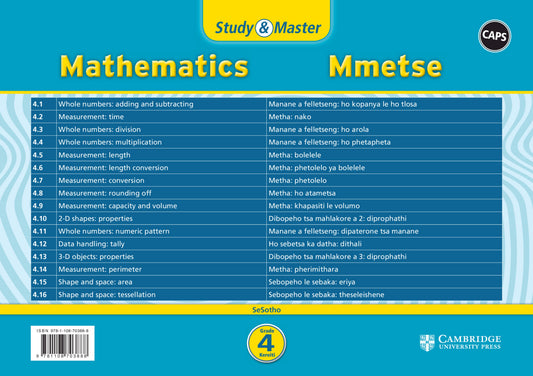 Study & Master Mmetse Kereiti 4 (revision card pack in sleeve) ISBN/SKU: 9781108703888