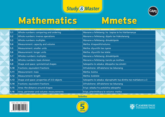 Study & Master Mmetse Kereiti 5 (revision card pack in sleeve) ISBN/SKU: 9781108709958