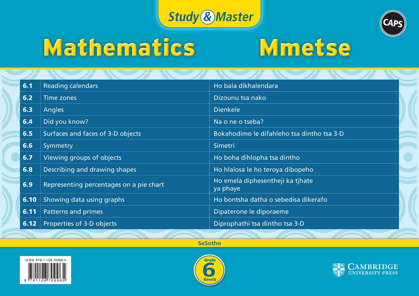 Study & Master Mmetse Kereiti 6 (poster pack - 12 posters in carry case) ISBN/SKU: 9781108709965