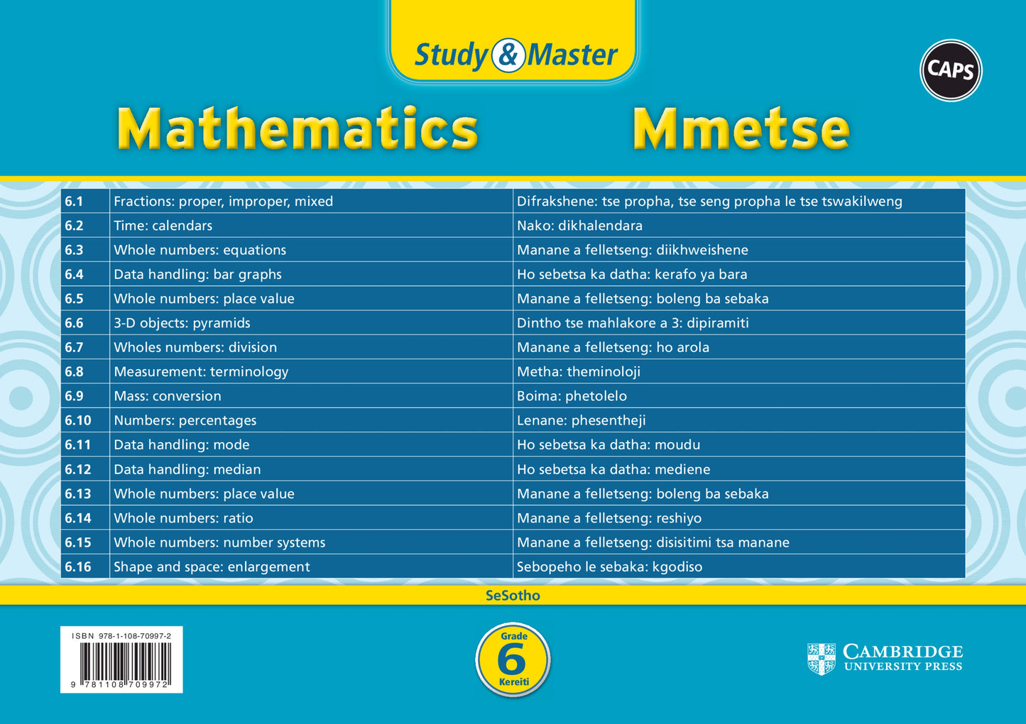 Study & Master Mmetse Kereiti 6 (revision card pack in sleeve) ISBN/SKU: 9781108709972