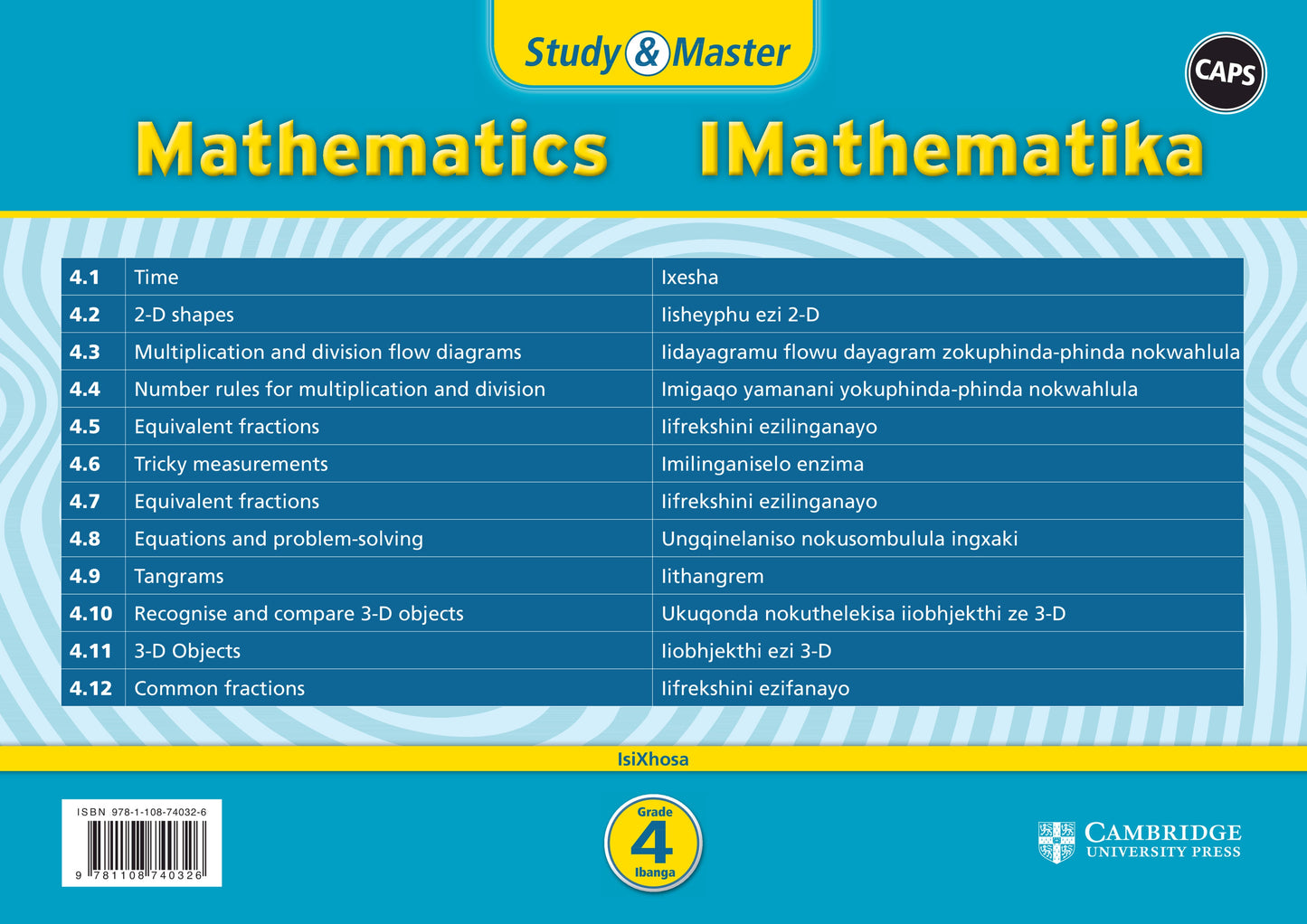 Study & Master IMathematika Ibanga 4 (poster pack - 12 posters in carry case) ISBN/SKU: 9781108740326