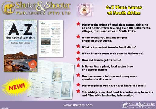 A-Z Place Names Of South Africa ISBN/SKU: 9781770267114
