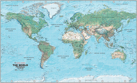 Chart: Maps: World Map Physical Deluxe A1++ ISBN/SKU: 9781919954912
