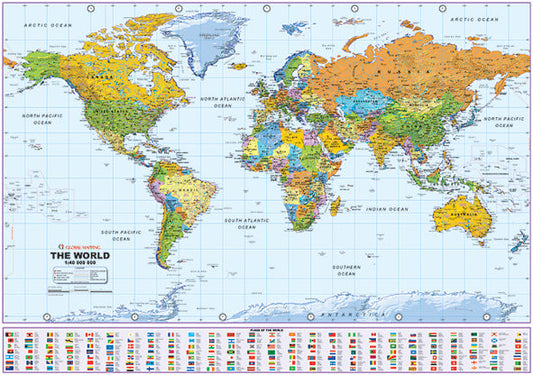 Chart: Maps: World Map Political A0 ISBN/SKU: 9781920004316