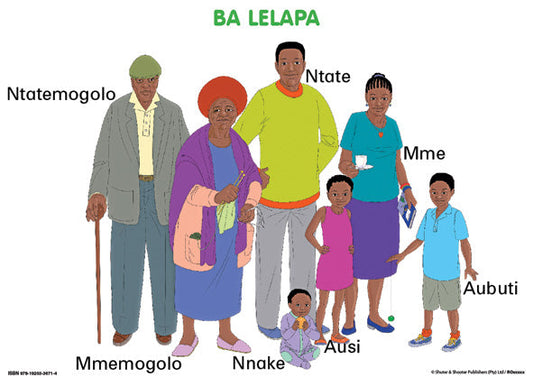 Chart: Junior Setswana Our Families A2 ISBN/SKU: 9781920336714