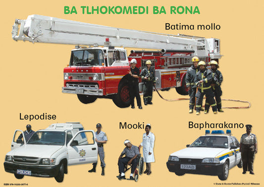 Chart: Junior Setswana People Who Protect Us A2 ISBN/SKU: 9781920336776