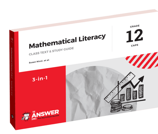 The Answer Series Gr 12 Maths Literacy '3 in 1' ISBN/SKU: 9781920568702