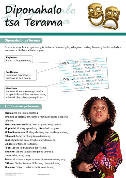 Chart: Features Of A Drama (Sesotho) A2 ISBN/SKU: 9781920586799
