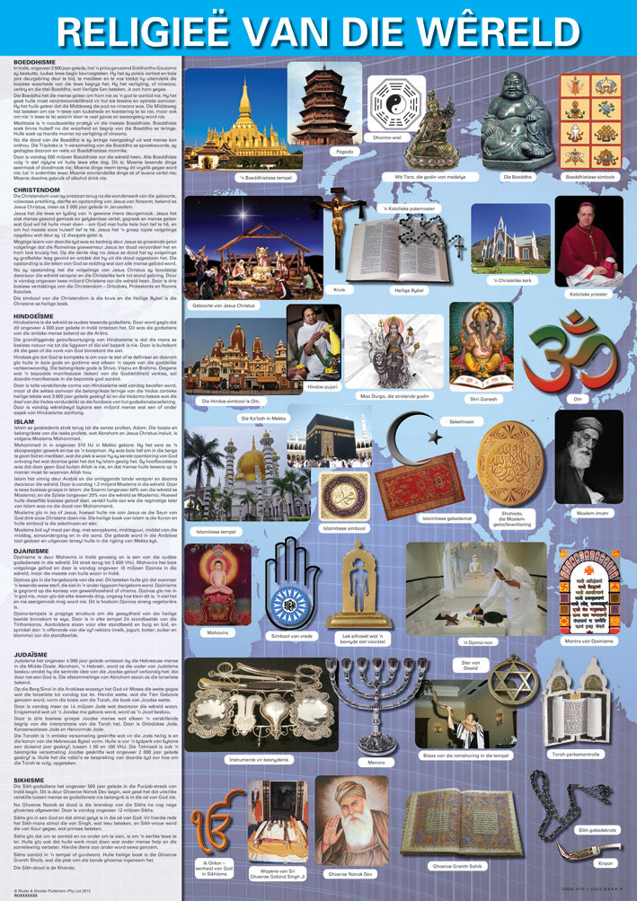 Chart: Religiee Van Die Wereld A1 (Flat) ISBN/SKU: 9781920586997