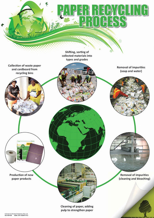 Chart: Paper Recycling Process A2 (Flat) ISBN/SKU: 9781920615413