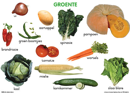 Chart: Groente A2 (Flat) ISBN/SKU: 9781920615604